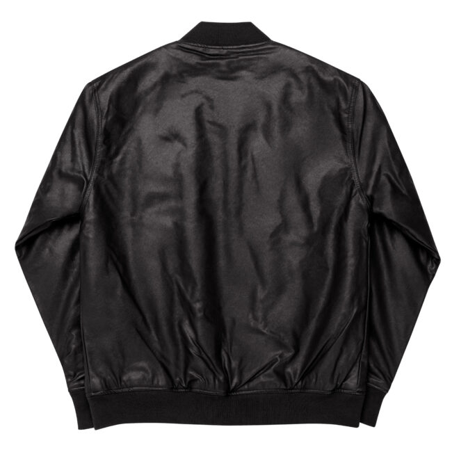 Premium Unisex Faux Leather Bomber Jacket | Custom Embroidery - Image 7