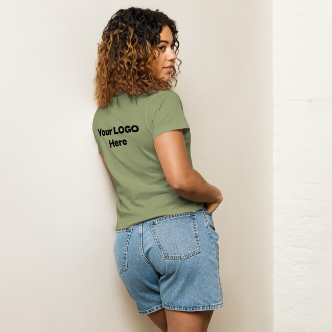 Women’s high-waisted t-shirt | Cotton Heritage OW1086 - Image 7