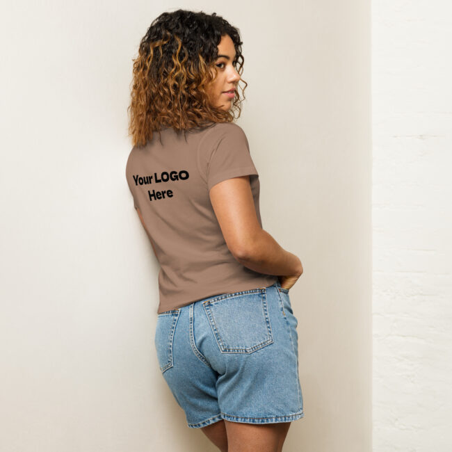 Women’s high-waisted t-shirt | Cotton Heritage OW1086 - Image 3