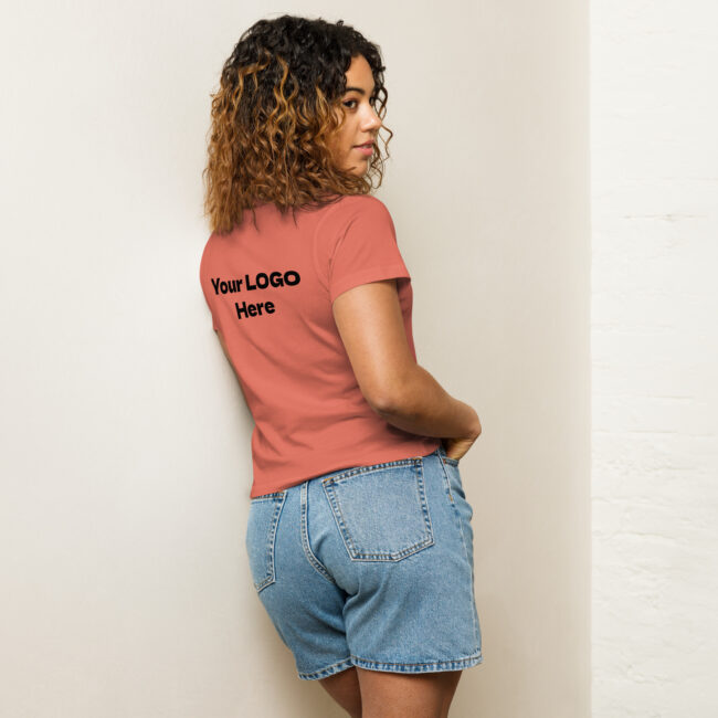 Women’s high-waisted t-shirt | Cotton Heritage OW1086 - Image 5