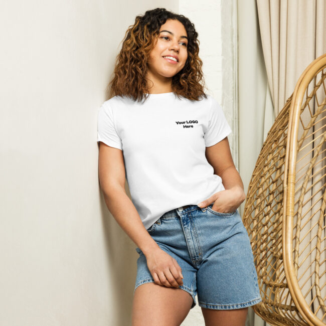 Women’s high-waisted t-shirt | Cotton Heritage OW1086 - Image 8