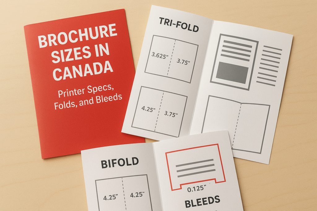Brochure Sizes in Canada: Printer Specs, Folds, and Bleeds