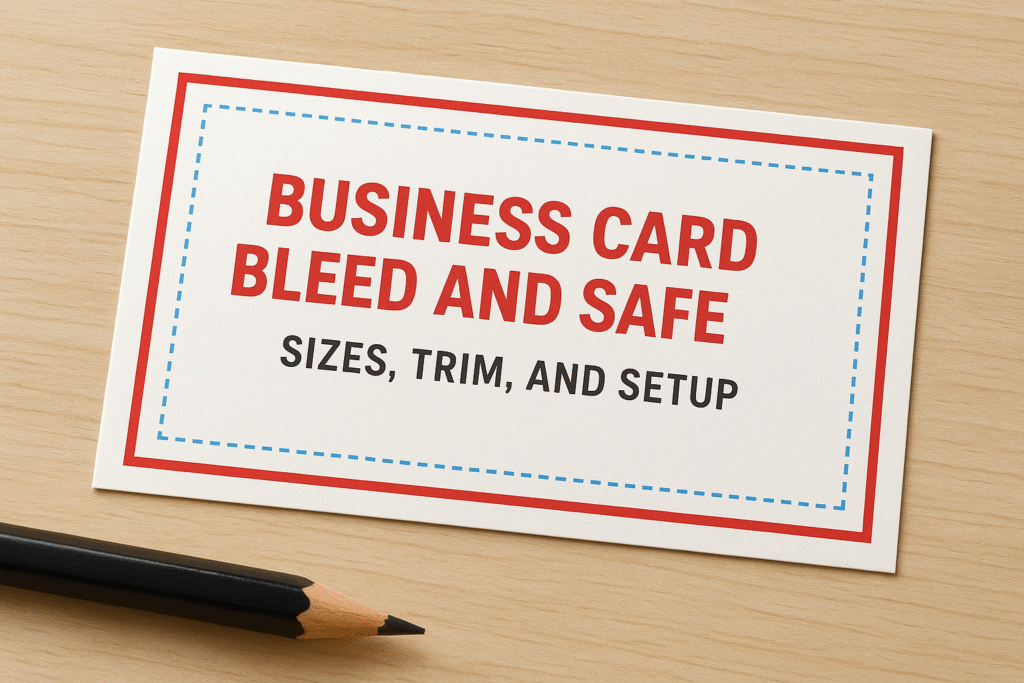 Business Card Bleed and Safe Area: Sizes, Trim, and Setup