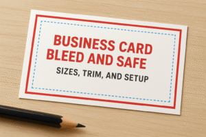 Business Card Bleed and Safe Area: Sizes, Trim, and Setup