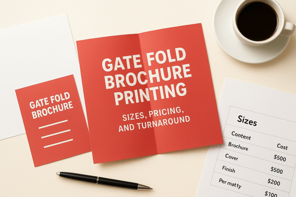 Gate Fold Brochure Printing: Sizes, Pricing, And Turnaround