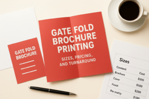 Gate Fold Brochure Printing: Sizes, Pricing, And Turnaround