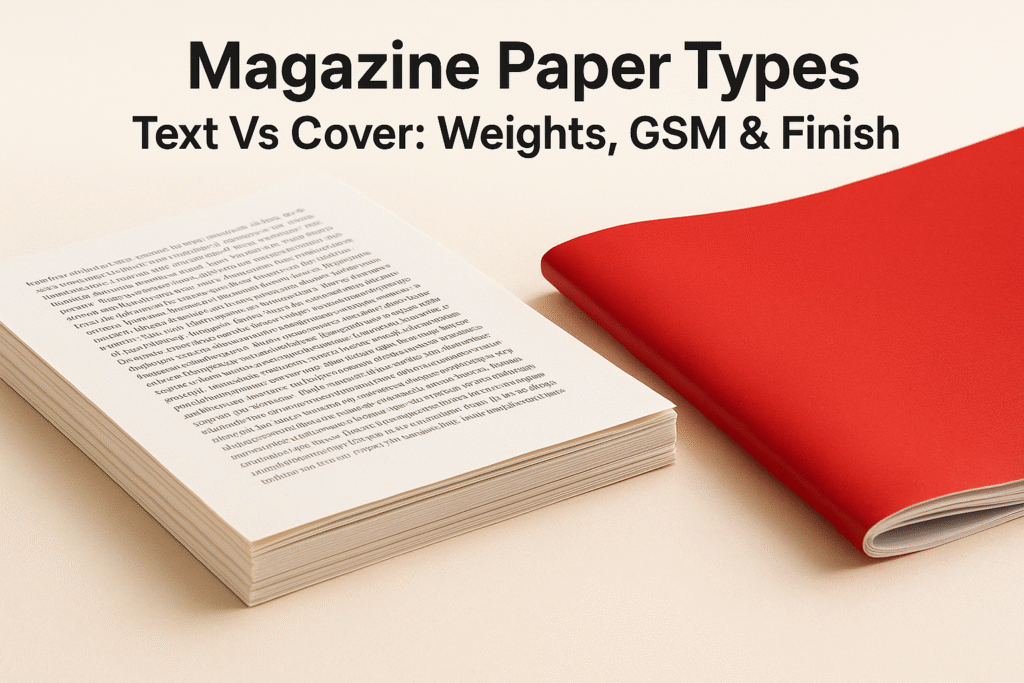Magazine Paper Types (Text Vs Cover): Weights, GSM & Finish