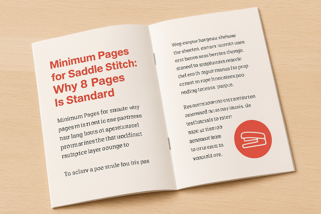 Minimum Pages for Saddle Stitch: Why 8 Pages Is Standard