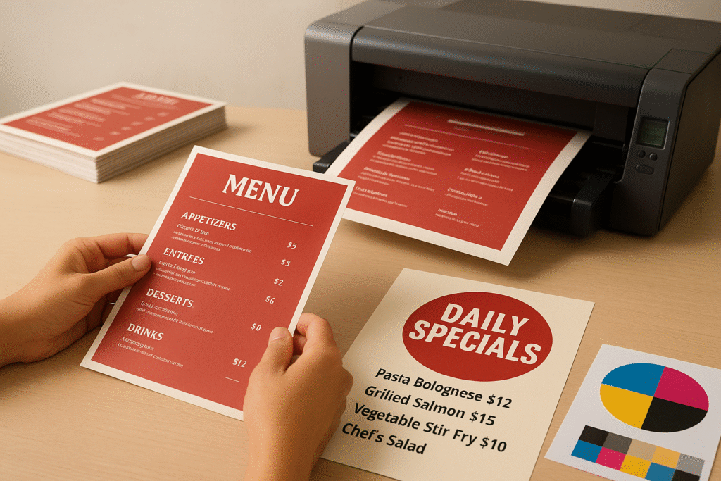 Printing For Restaurants: How To Print Menus & Flyers Fast