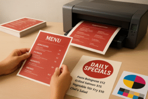 Printing For Restaurants: How To Print Menus & Flyers Fast