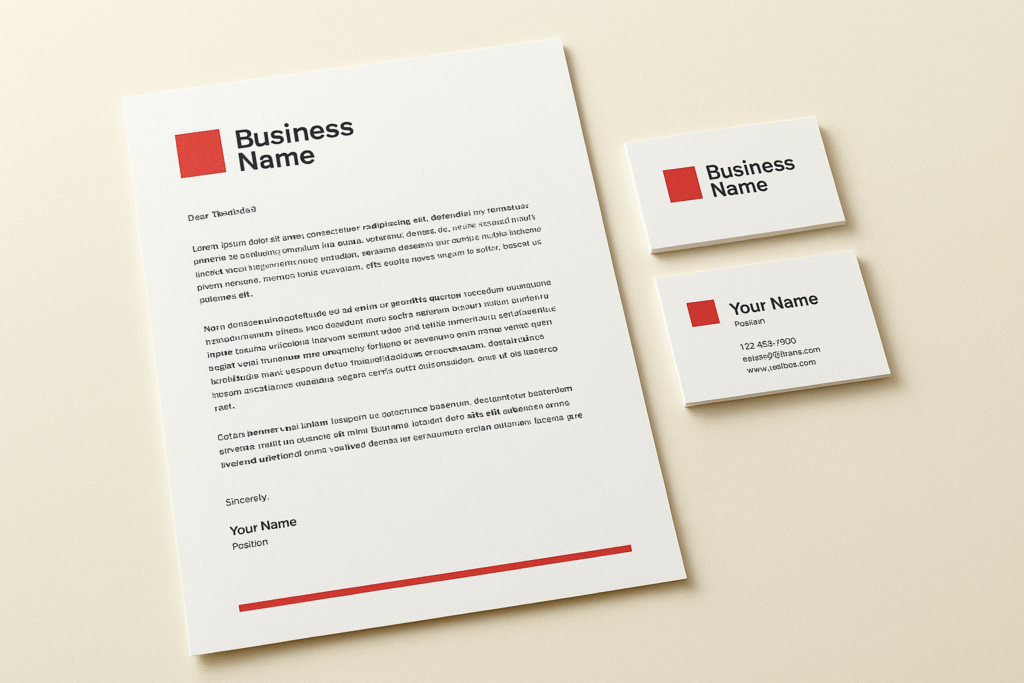 Stationery Set Printing: Letterhead + Cards for Businesses