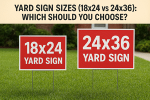 Yard Sign Sizes (18x24 vs 24x36): Which Should You Choose?