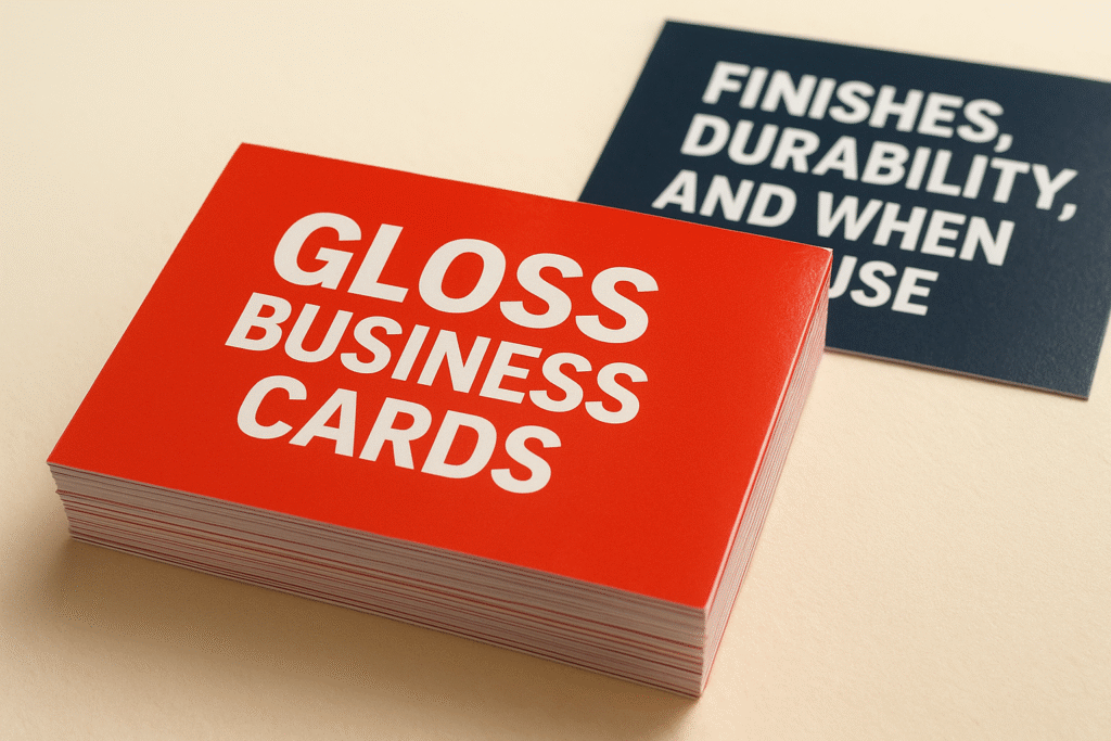 Gloss Business Cards: Finishes, Durability, And When To Use