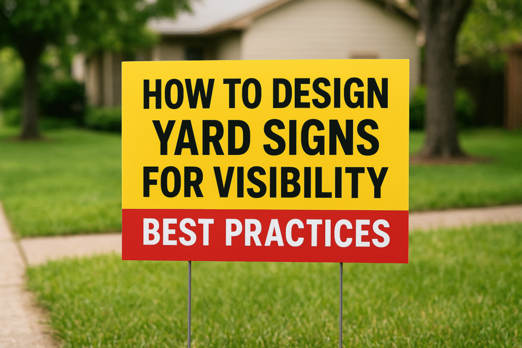 How To Design Yard Signs For Visibility: Best Practices