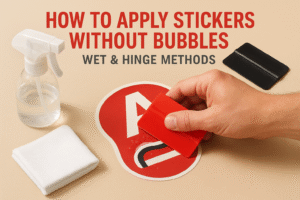 How To Apply Stickers Without Bubbles: Wet & Hinge Methods