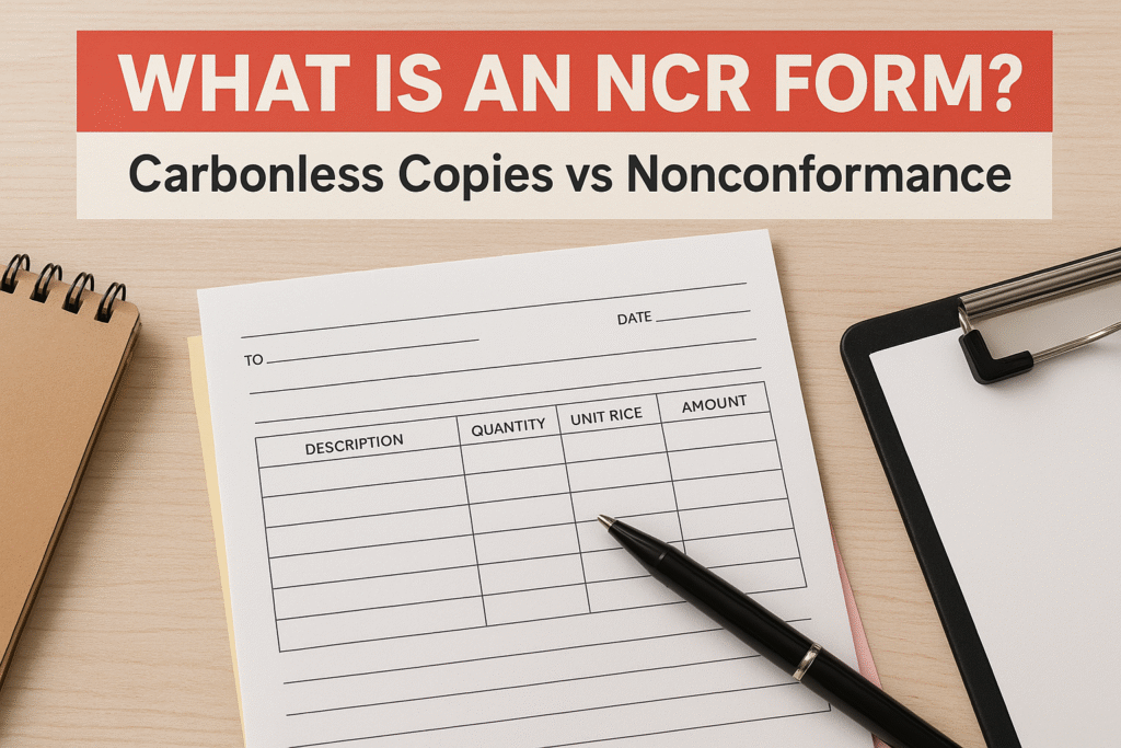 What Is An NCR Form? Carbonless Copies vs Nonconformance