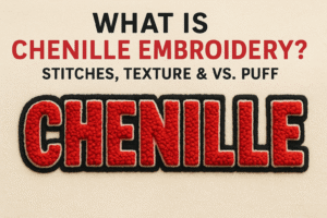 What Is Chenille Embroidery? Stitches, Texture & Vs. Puff