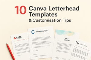 10 Canva Letterhead Templates & Customisation Tips
