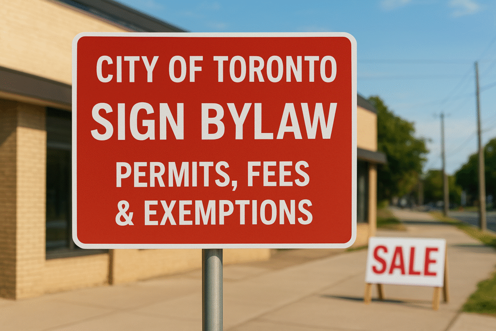 City Of Toronto Sign Bylaw: Permits, Fees & Exemptions
