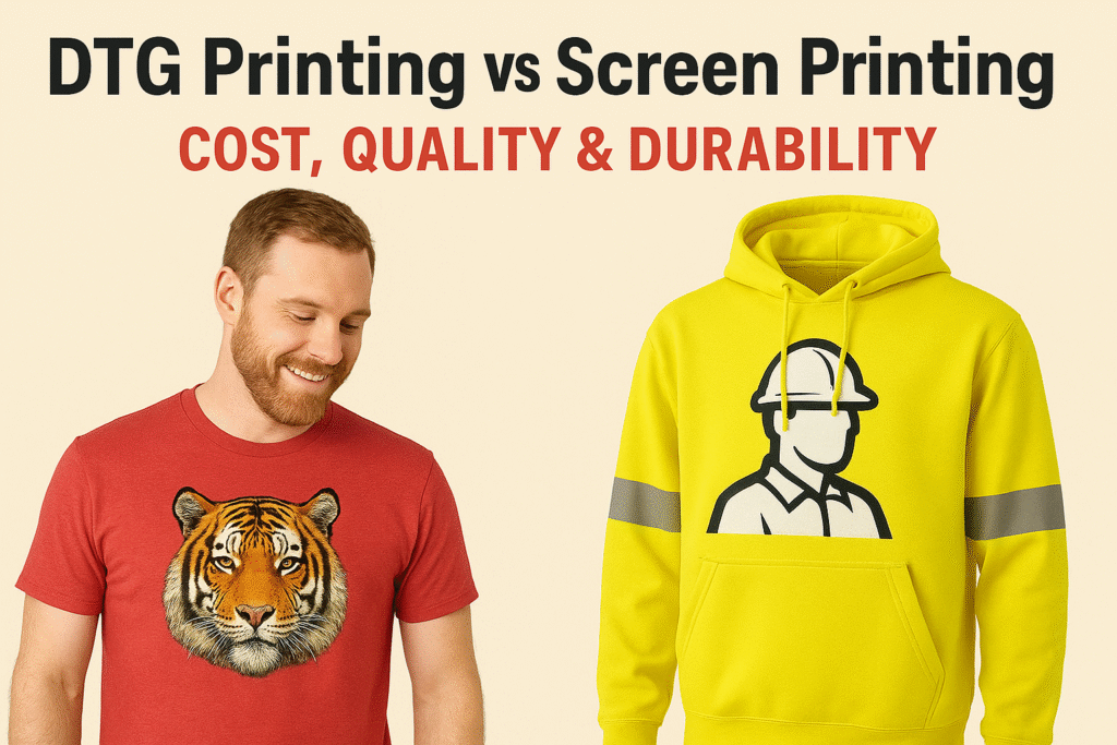 DTG Printing vs Screen Printing: Cost, Quality & Durability