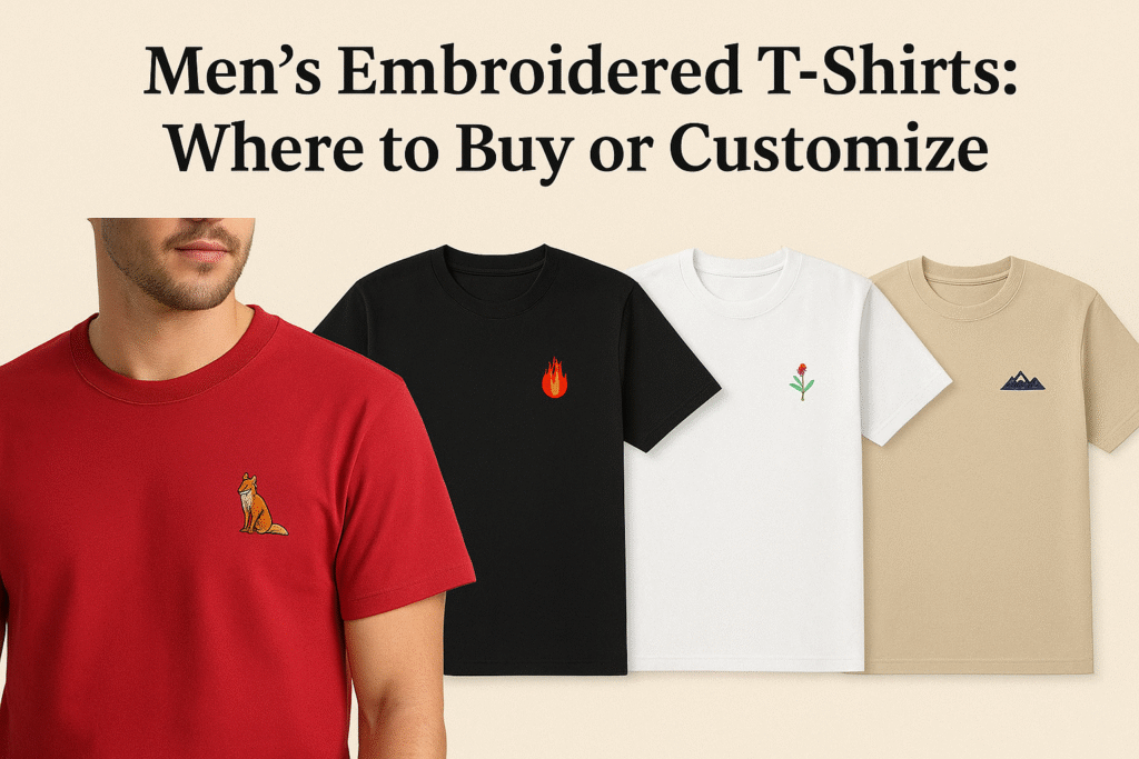 Men's Embroidered T-Shirts: Where to Buy or Customize