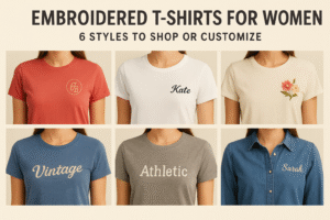 Embroidered T-Shirts for Women: 6 Styles to Shop or Customize